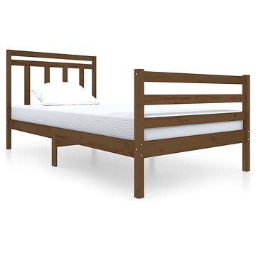 Rám postele medově hnědý masivní dřevo 100 × 200 cm, 3100647 (3100647)