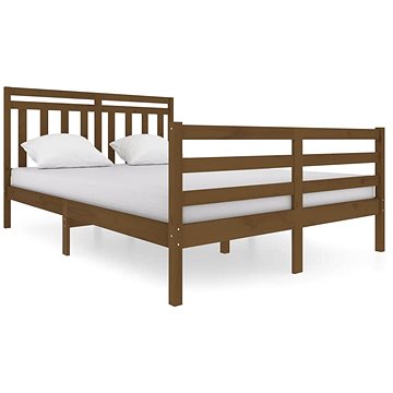 Rám postele medově hnědý masivní dřevo 140 × 200 cm, 3100657 (3100657)