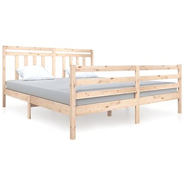 Rám postele masivní dřevo 180 × 200 cm Super King, 3100669 (3100669)