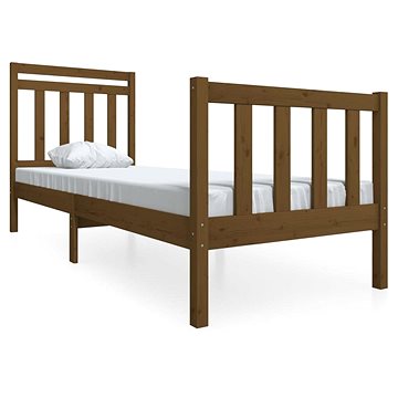 Rám postele medově hnědý masivní dřevo 75 × 190 cm Small Single, 3100682 (3100682)