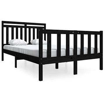 Rám postele černý masivní dřevo 120 × 190 cm Small Double, 3100693 (3100693)