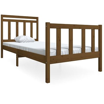 Rám postele medově hnědý masivní dřevo 90 × 200 cm, 3100707 (3100707)