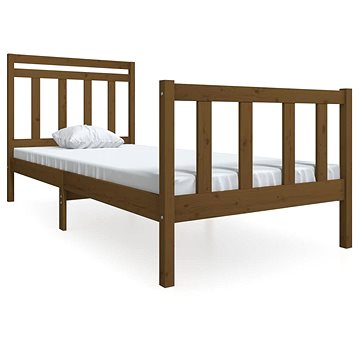 Rám postele medově hnědý masivní dřevo 100 × 200 cm, 3100951 (3100951)