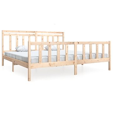 Rám postele masivní dřevo 200 × 200 cm, 3100978 (3100978)