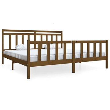 Rám postele medově hnědý masivní dřevo 200 × 200 cm, 3100981 (3100981)