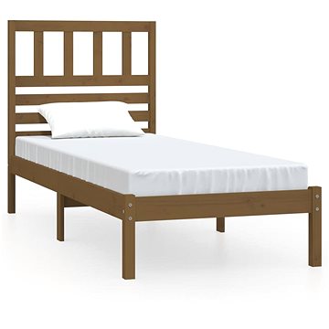 Rám postele medově hnědý masivní borovice 75×190cm Small Single, 3100986 (3100986)