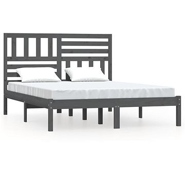 Rám postele šedý masivní borovice 120 × 200 cm, 3101020 (3101020)