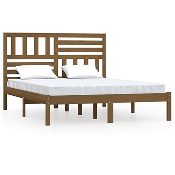 Rám postele medově hnědý masivní borovice 140 × 200 cm, 3101026 (3101026)