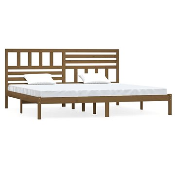 Rám postele medově hnědý masivní borovice 180×200 cm Super King, 3101041 (3101041)