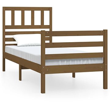 Rám postele medově hnědý masivní dřevo 75 × 190 cm Small Single, 3101051 (3101051)