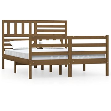 Rám postele medově hnědý masivní dřevo 120×190 cm Small Double, 3101061 (3101061)