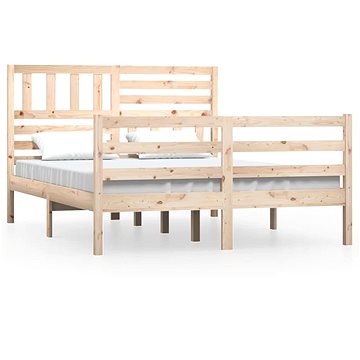 Rám postele masivní dřevo 160 × 200 cm, 3101098 (3101098)