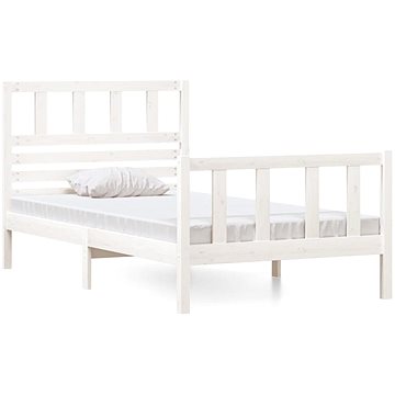 Rám postele bílý masivní dřevo 90 × 190 cm Single, 3101119 (3101119)