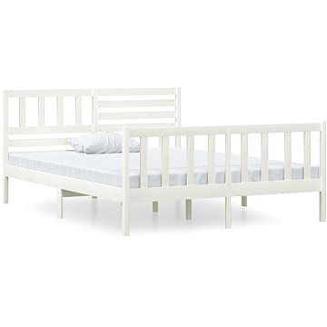 Rám postele bílý masivní dřevo 120 × 190 cm Small Double, 3101124 (3101124)