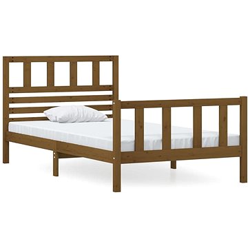 Rám postele medově hnědý masivní dřevo 100 × 200 cm, 3101146 (3101146)