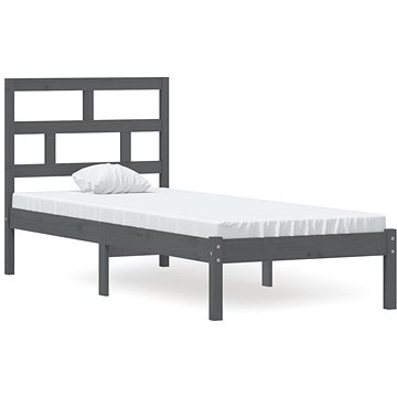 Rám postele šedý masivní dřevo 75 × 190 cm Small Single, 3101180 (3101180)