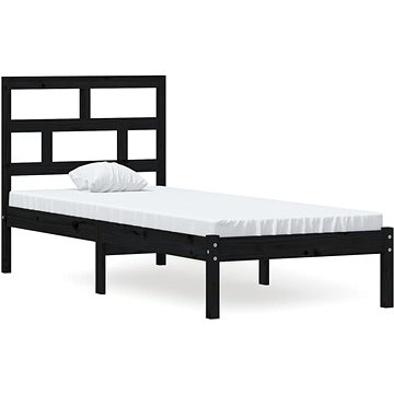Rám postele černý masivní dřevo 75 × 190 cm Small Single, 3101182 (3101182)