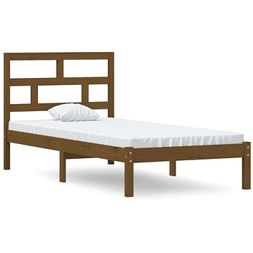 Rám postele medově hnědý masivní dřevo 90 × 190 cm Single, 3101186 (3101186)