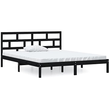 Rám postele černý masivní dřevo 120 × 190 cm Small Double, 3101192 (3101192)
