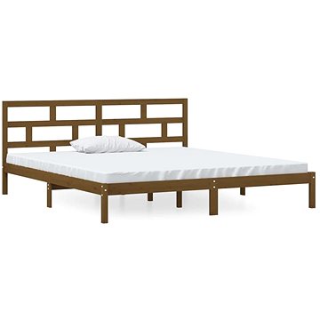 Rám postele medově hnědý masivní borovice 140 × 190 cm, 3101201 (3101201)