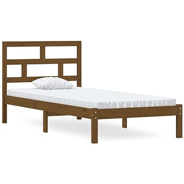 Rám postele medově hnědý masivní borovice 90 × 200 cm, 3101206 (3101206)