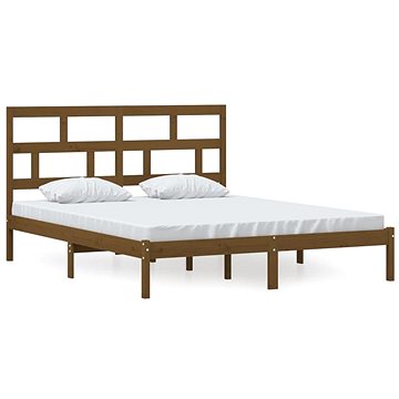 Rám postele medově hnědý masivní borovice 160 × 200 cm, 3101231 (3101231)
