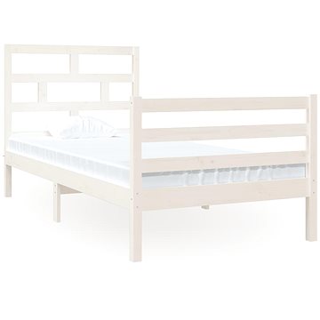 Rám postele bílý masivní dřevo 90 × 190 cm Single, 3101249 (3101249)