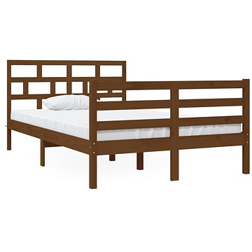Rám postele medově hnědý masivní dřevo 120×190 cm Small Double, 3101256 (3101256)
