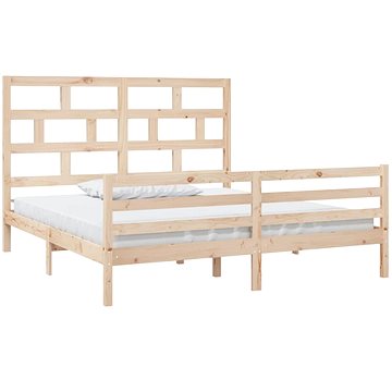 Rám postele masivní dřevo 180 × 200 cm Super King, 3101298 (3101298)