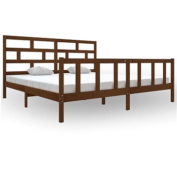 Rám postele medově hnědý masivní borovice 200 × 200 cm, 3101371 (3101371)