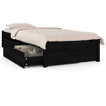 Rám postele se zásuvkami černý 90 × 190 cm Single, 3103462 (3103462)