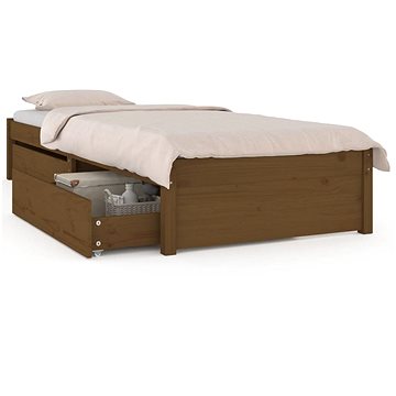 Rám postele se zásuvkami medově hnědý 90 × 200 cm, 3103466 (3103466)