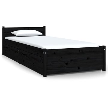 Rám postele se zásuvkami černý 75 × 190 cm Small Single, 3103477 (3103477)