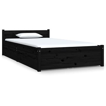 Rám postele se zásuvkami černý 90 × 190 cm Single, 3103482 (3103482)