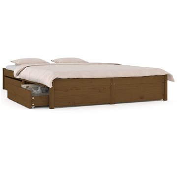 Rám postele se zásuvkami medově hnědý 120 × 190 cm Small Double, 3103496 (3103496)