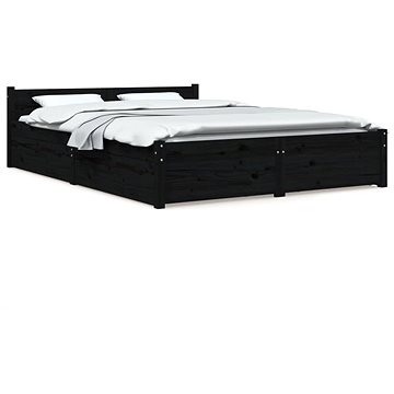 Rám postele se zásuvkami černý 120 × 190 cm Small Double, 3103543 (3103543)