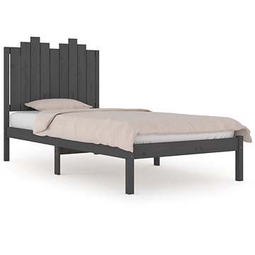 Rám postele šedý masivní borovice 90 × 200 cm, 3103765 (3103765)