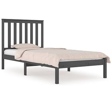Rám postele šedý masivní borovice 75 × 190 cm Small Single, 3103805 (3103805)