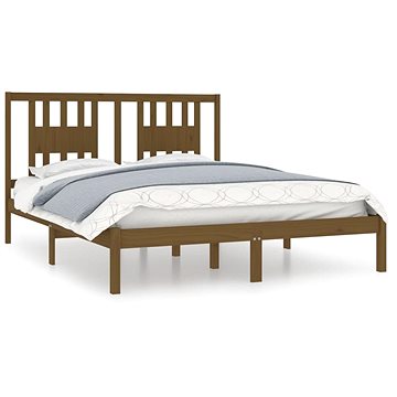 Rám postele medově hnědý masivní borovice 160 × 200 cm, 3104076 (3104076)