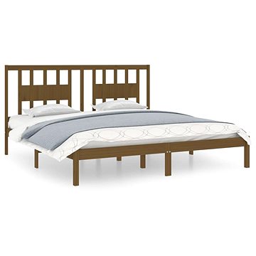 Rám postele medově hnědý masivní dřevo 180×200 cm Super King, 3104081 (3104081)