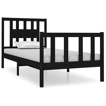 Rám postele černý masivní dřevo 75 × 190 cm Small Single, 3104092 (3104092)