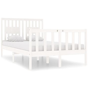 Rám postele bílý masivní dřevo 120 × 190 cm Small Double, 3104099 (3104099)