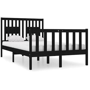 Rám postele černý masivní dřevo 120 × 190 cm Small Double, 3104102 (3104102)