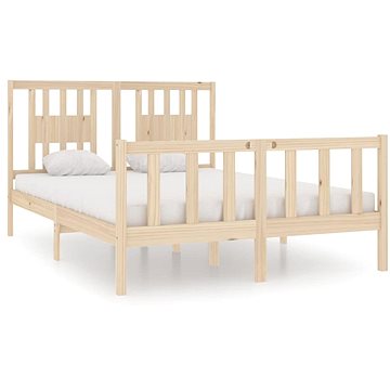Rám postele masivní dřevo 140 × 190 cm, 3104108 (3104108)