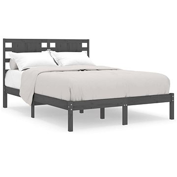 Rám postele šedý masivní dřevo 120 × 190 cm Small Double, 3104190 (3104190)