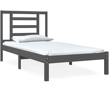 Rám postele šedý masivní dřevo 75 × 190 cm Small Single, 3104310 (3104310)