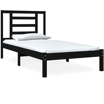Rám postele černý masivní dřevo 75 × 190 cm Small Single, 3104312 (3104312)