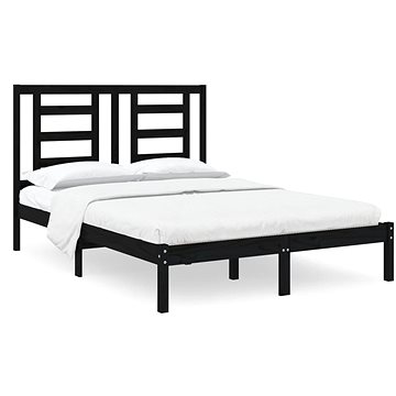 Rám postele černý masivní dřevo 120 × 190 cm Small Double, 3104322 (3104322)