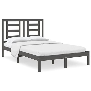Rám postele šedý masivní borovice 120 × 200 cm, 3104345 (3104345)