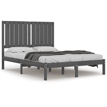 Rám postele šedý masivní borovice 120 × 200 cm, 3104410 (3104410)